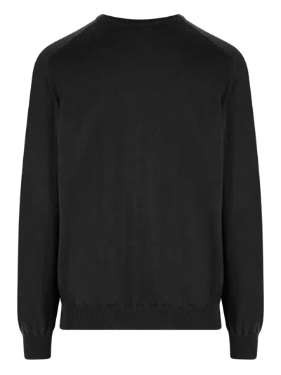 Alpha Studio Crew-neck Cashmere Sweater In Black