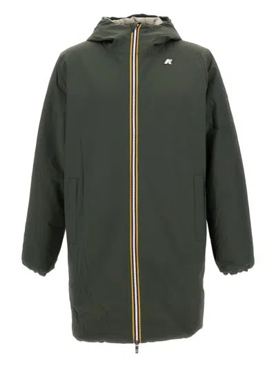 K-way Jacobst Warm Reversible Padded Coat In Green