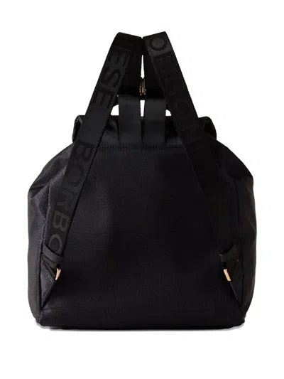 Borbonese Medium Fold Zaino Backpack In Black