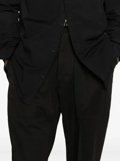 Thom Krom Belted Tapered Trousers In Black