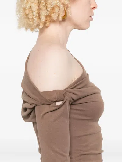 Paris Georgia Elemental Manahou One-shoulder Midi Dress In Neutral