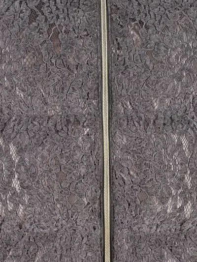 Herno Lace-paneled Puffer Jacket In Gray