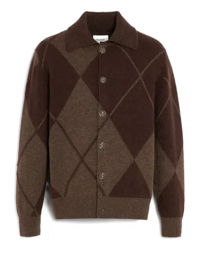 Barrie Argyle-pattern Button Cardigan In Multi