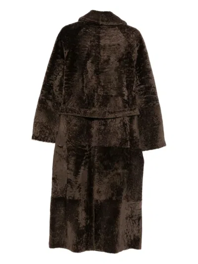 Blancha Double-breasted Belted Coat In Multi