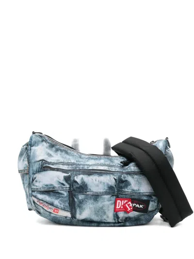 Eastpak X Diesel Denim-effect Shoulder Bag In Blue