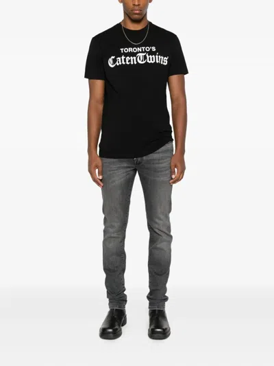 Dsquared2 Lettering-print T-shirt In Black