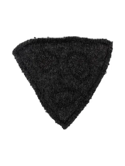 Plan C Triangular Embroidered Pin In Black