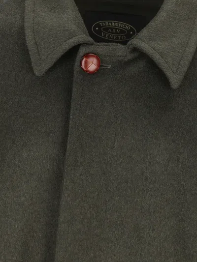 Cini Single-breasted Wool Coat In Green