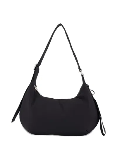 Samsoe & Samsoe Medium Zip-fastening Curved Shoulder Bag In Black