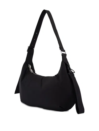 Samsoe & Samsoe Medium Zip-fastening Curved Shoulder Bag In Black