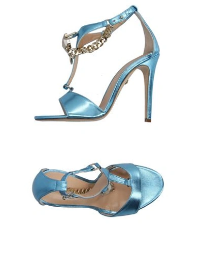 Just Cavalli Sandals In Sky Blue