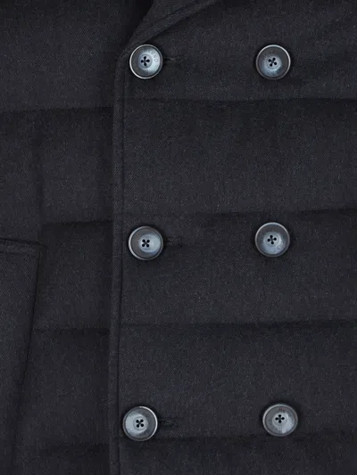 Herno Double-breasted Padded Coat In Black