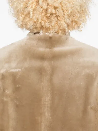 Totême Toteme Main Shearling Coat In Neutral