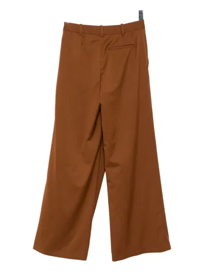Monse Fold-over Front Trouser In Brown