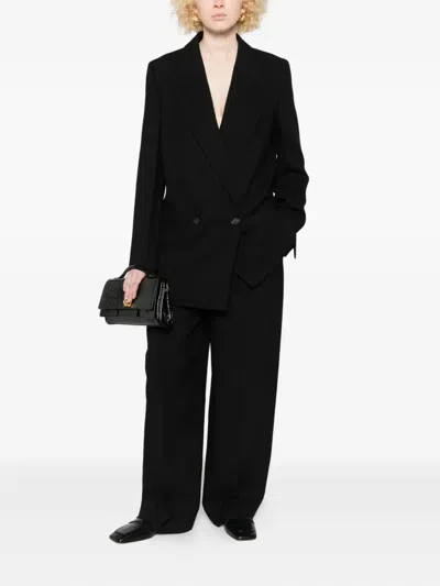 Totême Double-breasted Shield Blazer In Black