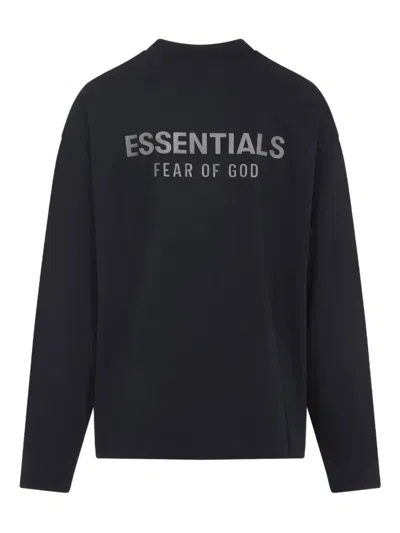 Essentials Logo-printed Long-sleeved T-shirt In Black
