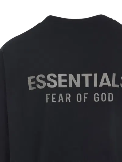 Essentials Logo-printed Long-sleeved T-shirt In Black