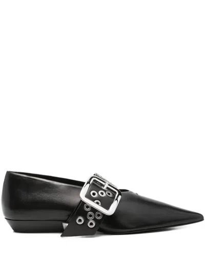 Jil Sander Pointed-toe Buckle Ballet Flats In Multi