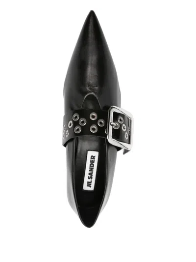 Jil Sander Pointed-toe Buckle Ballet Flats In Multi