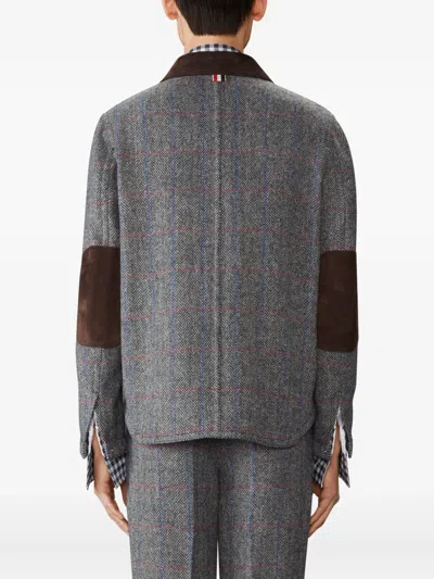 Thom Browne Herringbone Jacket In Gray