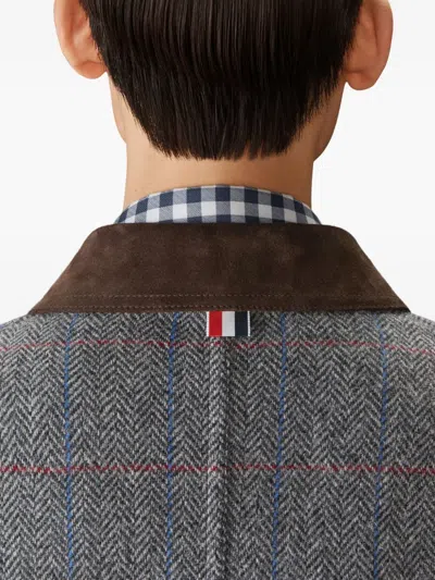 Thom Browne Herringbone Jacket In Gray