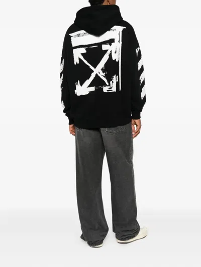 Off-white French Cotton-terry Hoodie In Black