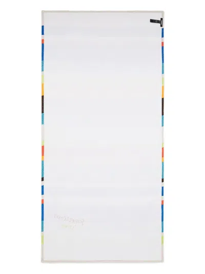 Dsquared2 Summer Lovers Sunset Striped-embroidered Towel In Multi