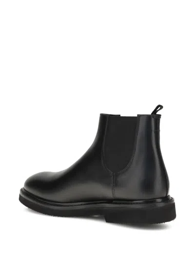 Premiata Pull-tab Leather Chelsea Boots In Black