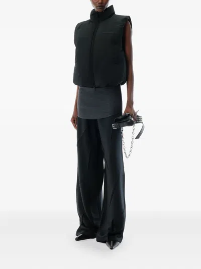 Alexander Wang Black Polyester Blend Sleeveless Down Jacket In Black