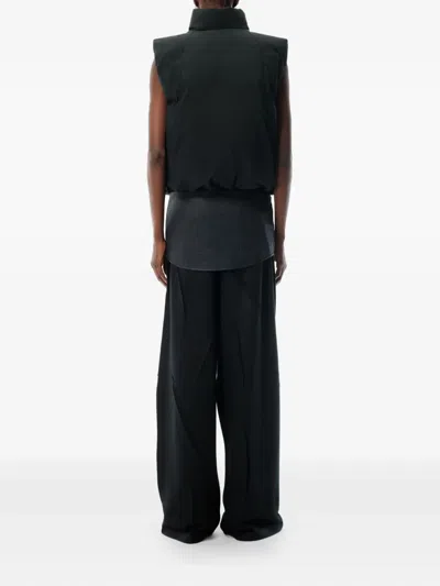 Alexander Wang Black Polyester Blend Sleeveless Down Jacket In Black