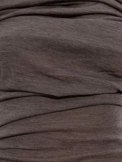 Entire Studios Bound Midi Dress With Textured Wool In Brown