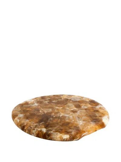 Dinosaur Designs Round-shape Cheese Platter In Brown
