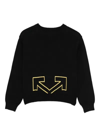 Off-white Kids Type Logo Jumper In Black