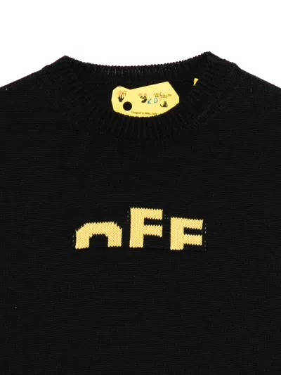 Off-white Kids Type Logo Jumper In Black