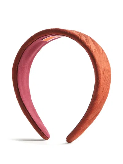 La Doublej Textured Flat Headband In Brown