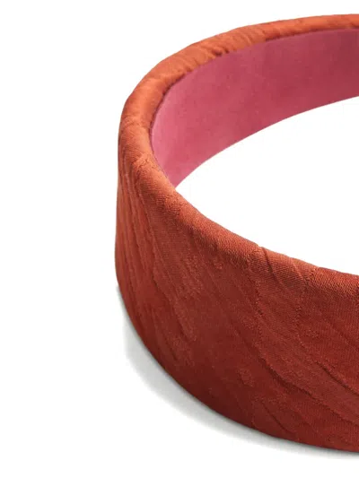 La Doublej Textured Flat Headband In Brown