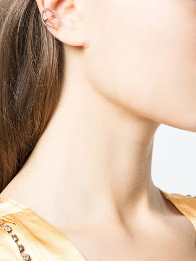 Charlotte Chesnais Crystal Ring Ear Cuff In Gold