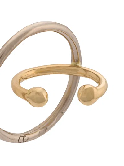 Charlotte Chesnais Crystal Ring Ear Cuff In Gold