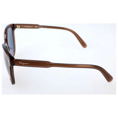 Ferragamo Blue Square Sunglasses Sf815s 210 56 In Brown