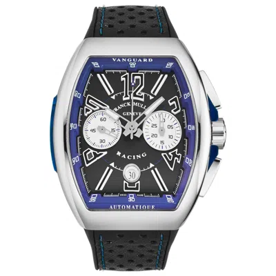 Franck Muller Vanguard Racing Chronograph Automatic Black Dial Men's Watch 45ccblkblu In Black