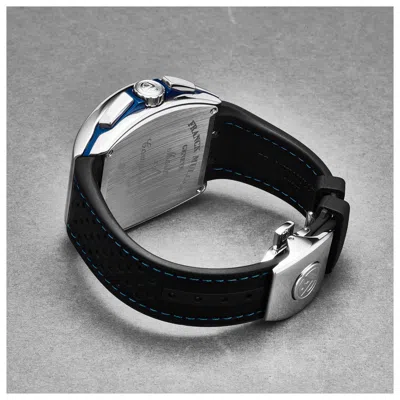 Franck Muller Vanguard Racing Chronograph Automatic Black Dial Men's Watch 45ccblkblu In Black