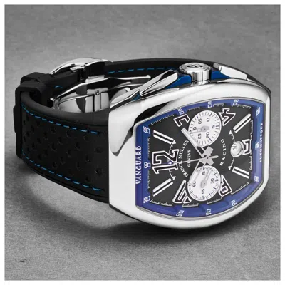 Franck Muller Vanguard Racing Chronograph Automatic Black Dial Men's Watch 45ccblkblu In Black