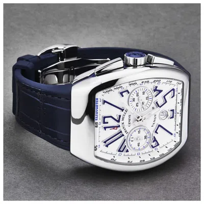 Franck Muller Vanguard Mens Chronograph Automatic Watch 45ccwhtblu In Black