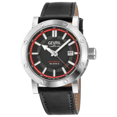 Gevril Flat Iron Limited Edition Leather Strap Watch, 42mm In Metallic