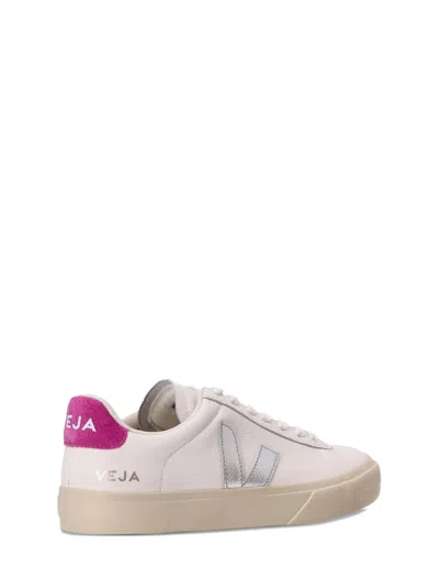 Veja Sneakers Campo Chromefree White Silver Ultraviolet In Multi