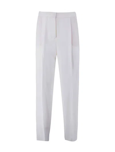 Emporio Armani Trousers White In Animal Print