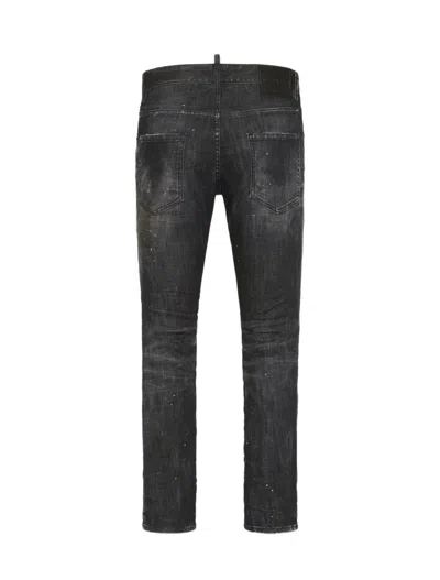 Dsquared2 Dsquared Black Stretch Denim Skater Jeans In Gray