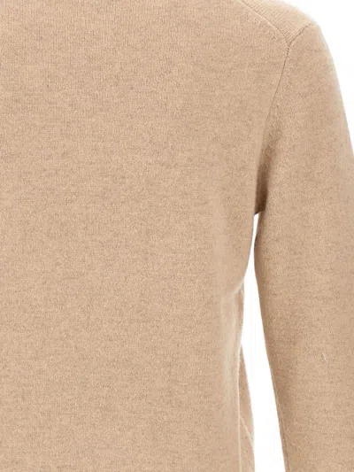Peuterey Finely Knit Beige Crew Neck Sweater In Neutral