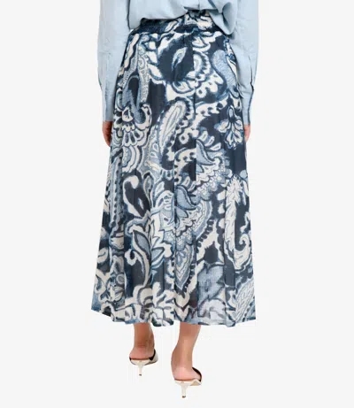 Kaos Patterned Skirt In Blue