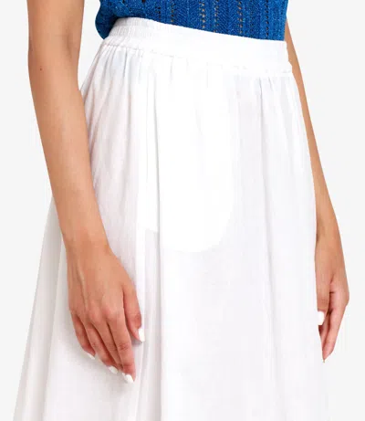 Kaos Elastic Waist Skirt In White